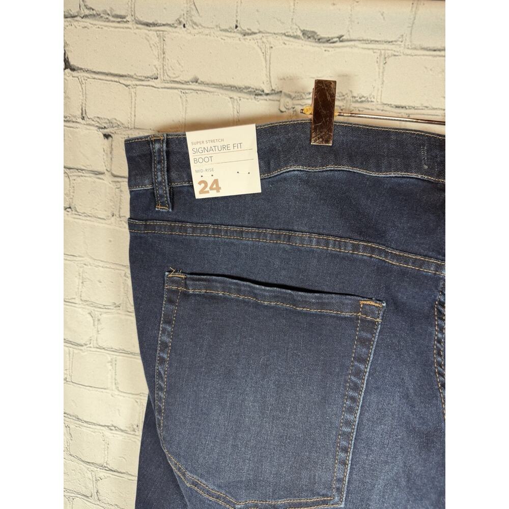 Lane Bryant Jeans 24 Regular Boot Cut Super Stretch Fit Dark Wash New With Tags - Picture 7 of 9